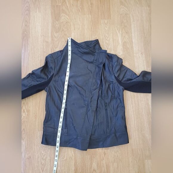 🌹 Trouvé 🌹 Drape Front Leather Jacket - [Small, Black] - Picture 11 of 14